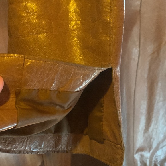 VINTAGE AUTHENTIC leather COAT with stunning REAL mink collar - Picture 8 of 9